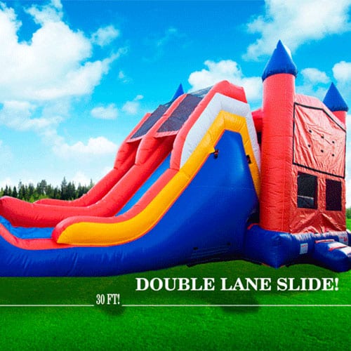 double lane slide inflatable