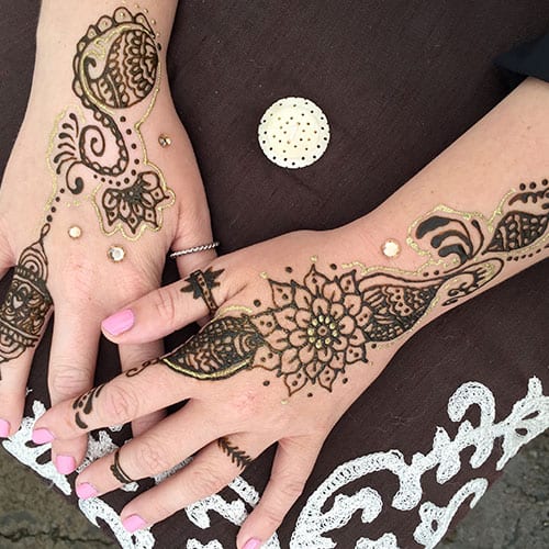 intricate henna design