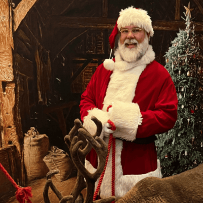 Santa with real beard in Oklahoma